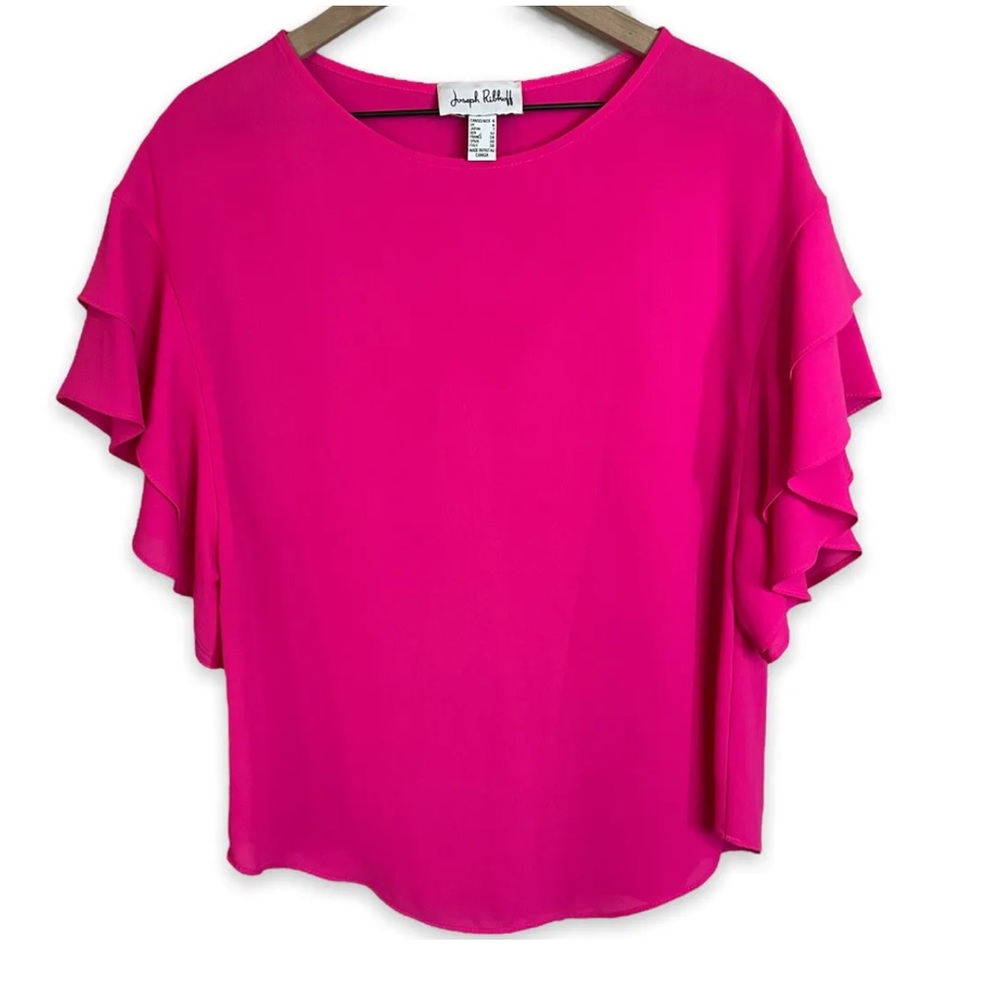Joseph Ribkoff Ruffle Sleeve Top - Picture 2 of 7
